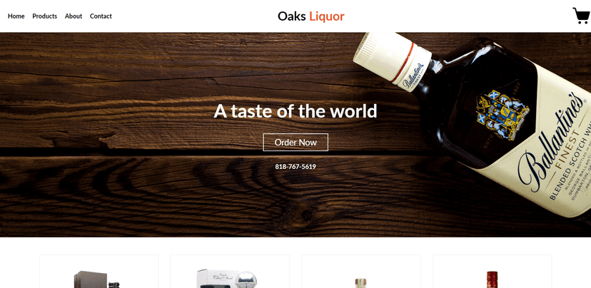 E-Commerce: Liquor Store Screenshot